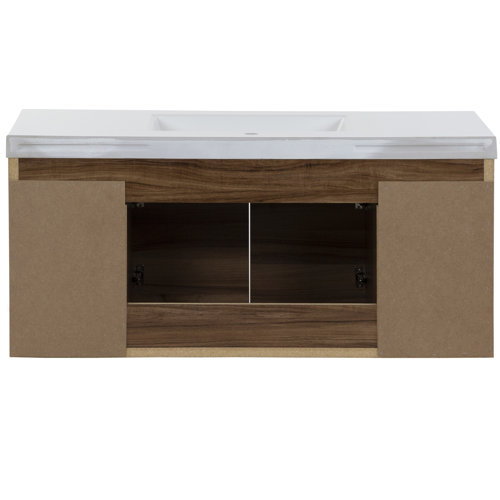 Mercury Row® Altenburg 48.5'' Wall Mounted Single Bathroom Vanity with